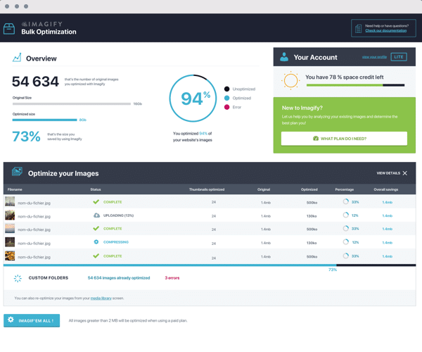 Imagefy optimisé vos sites web grace à la gestion de vos images