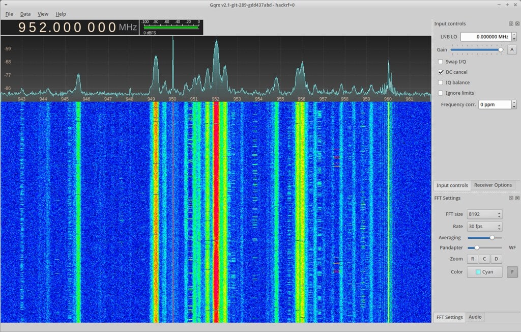 HackRF smoke testing: GSM tower