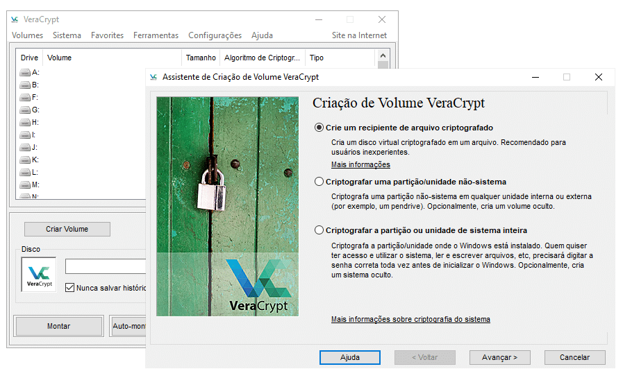 Veracrypt-interface