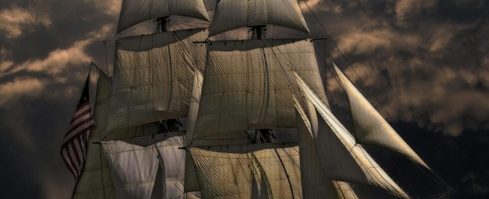 white and brown galleon ship